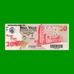 BONO MUNICIPALIDAD DE BELL VILLE $20,00, AÑO 2002/2003, ESTADO EXCELENTE+ .-