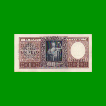 MONEDA NACIONAL $ 1,00, BOT 1915, AÑO 1956, ESTADO EXCELENTE- .-