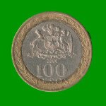MONEDA DE CHILE 100 PESOS , BIMETALICA , AÑO 2006 , ESTADO USADA.-