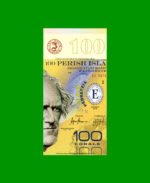 BILLETE DE ISLAS PERECER 100 CORALES, POLYMERO FANTASIA, AÑO 2015, ESTADO SIN CIRCULAR.-