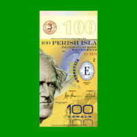 BILLETE DE ISLAS PERECER 100 CORALES, POLYMERO FANTASIA, AÑO 2015, ESTADO SIN CIRCULAR.-