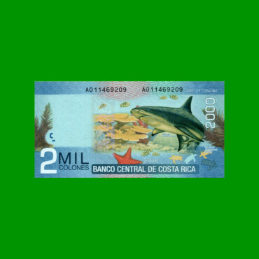 BILLETE DE COSTA RICA 2.000 COLONES, PICK 275, AÑO 2009, ESTADO SIN CIRCULAR.-