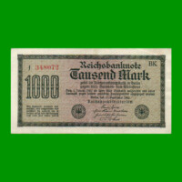 BILLETE DE ALEMANIA 1.000 MARCOS, PICK 76c, AÑO 1922, ESTADO EXCELENTE- .-