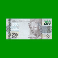 BILLETE DE BRASIL 200 REALES, PICK NEW, N° CAT 370, SERIE AI, AÑO 2020, ESTADO SIN CIRCULAR.-