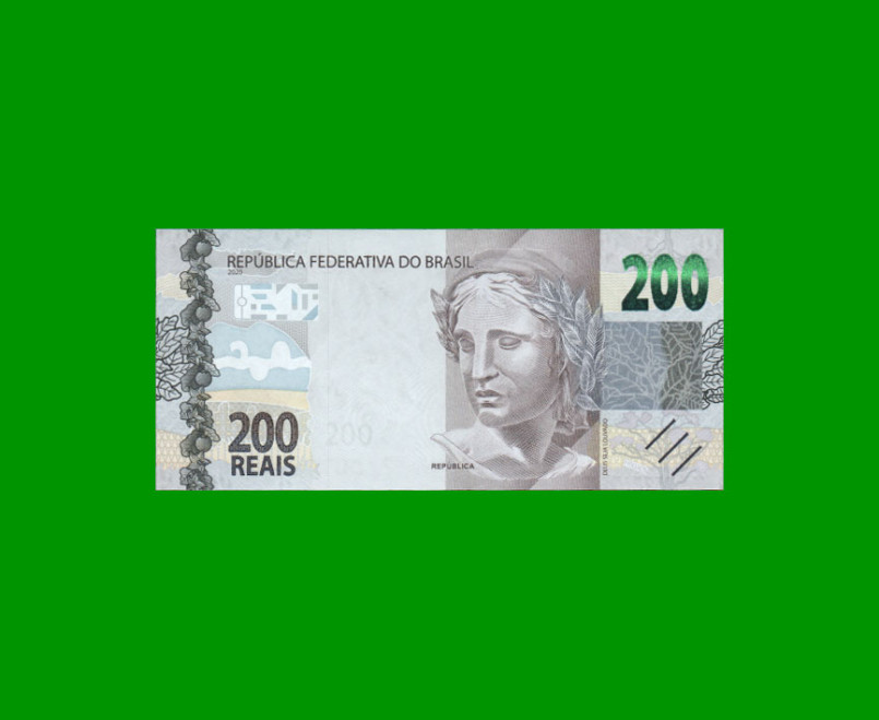 BILLETE DE BRASIL 200 REALES, PICK NEW, N° CAT 370, SERIE AI, AÑO 2020, ESTADO SIN CIRCULAR.-