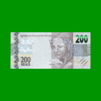 BILLETE DE BRASIL 200 REALES, PICK NEW, N° CAT 370, SERIE AH, AÑO 2020, ESTADO SIN CIRCULAR.-