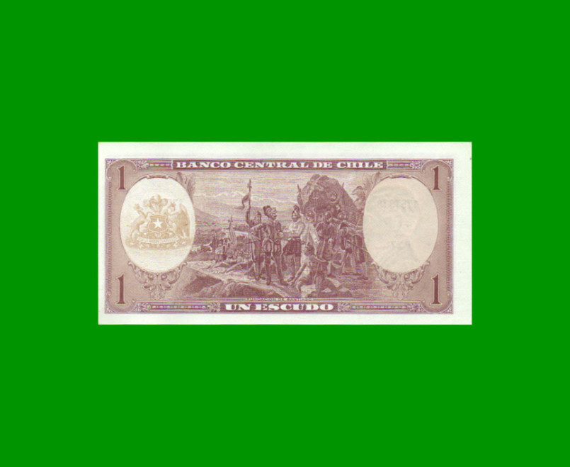 BILLETE DE CHILE 1 ESCUDO, PICK 136, AÑO 1964, ESTADO SIN CIRCULAR.- - Imagen 2