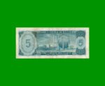 BILLETE DE BOLIVIA 5 PESOS BOLIVIANOS, PICK 153, AÑO 1962, ESTADO BUENO+ .- - Imagen 2