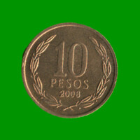 MONEDA DE CHILE 10 PESOS , AÑO 2008 , ESTADO USADA.-