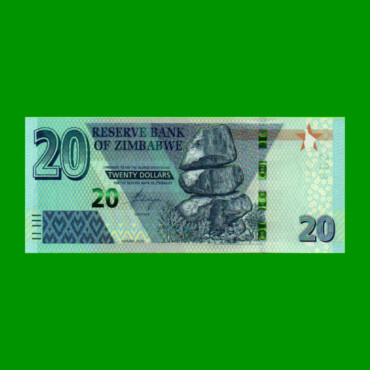 BILLETE DE ZIMBABWE 20 DOLARES, HIBRIDO, PICK W104, ESTADO SIN CIRCULAR.-