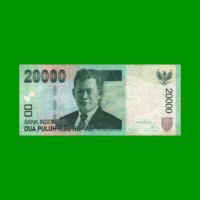 BILLETE DE INDONESIA 20.000 RUPIAS, PICK 151f, AÑO 2016, ESTADO MUY BUENO.-