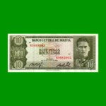 BILLETE DE BOLIVIA 10 PESOS BOLIVIANOS, PICK 154a, AÑO 1962, ESTADO EXCELENTE+ .-