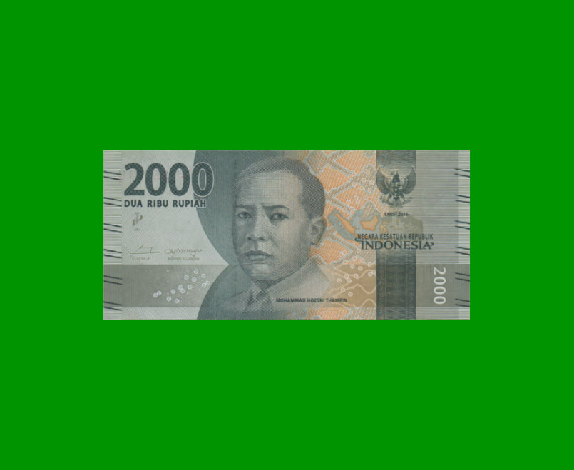 BILLETE DE INDONESIA 2.000 RUPIAS, PICK 155b, AÑO 2016/2017, ESTADO SIN CIRCULAR.-