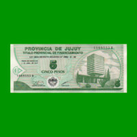 BONO DE JUJUY $ 5,00, EC 356, AÑO 1995, ESTADO EXCELENTE + .-