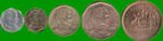 CHILE SET DE CINCO MONEDAS 1, 5, 10, 50 Y 100 PESOS, AÑO 1995/ 1998, ESTADO NUEVAS.- - Imagen 2