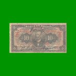 BILLETE DE BRASIL 10 MIL RIES, PICK 115, AÑO 1923, ESTADO BUENO.-