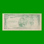 BILLETE DE EEUU 5 DOLARES, "ATENAS S.R.L. ASADOR CRIOLLO", PUBLICITARIO FANTASIA, ESTADO EXCELENTE+ .-