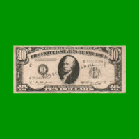 BILLETE DE EEUU 10 DOLARES, COLECCION ANTIL, PUBLICITARIO FANTASIA, ESTADO BUENO+ .-