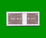 FAJO DE BILLETES DE PANAMA, 10 BALBOAS, FASCIMIL, ESTADO SIN CIRCULAR.- - Imagen 2
