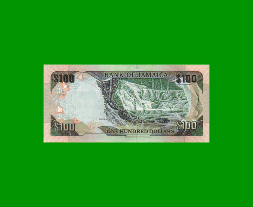 BILLETE DE JAMAICA 100 DOLARES PICK 84c, AÑO 2007 ESTADO SIN CIRCULAR.- - Imagen 2