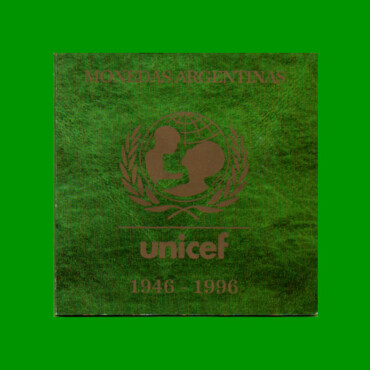 BLISTER SET (2) MONEDAS ARGENTINAS, CONMEMORATIVA 50 ANIVERSARIO UNICEF, AÑO 1996, ESTADO NUEVO.-