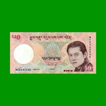 BILLETE DE BHUTAN 50 NGULTRUM, PICK 31b, ESTADO SIN CIRCULAR.-