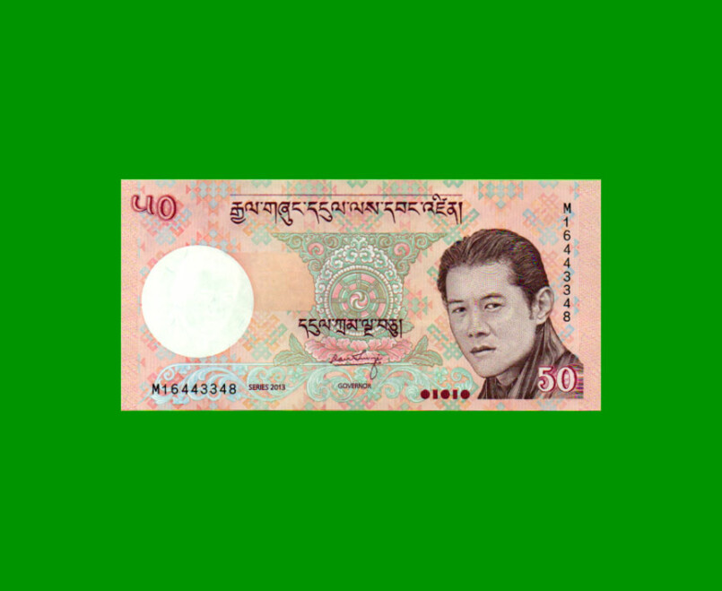 BILLETE DE BHUTAN 50 NGULTRUM, PICK 31b, ESTADO SIN CIRCULAR.-
