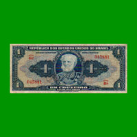 BILLETE DE BRASIL 1 CRUZEIRO, PICK 132, AÑO 1944, ESTADO BUENO+ .-