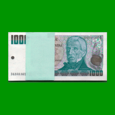 FAJO DE PESOS ARGENTINOS $1.000, BOT 2634, AÑO 1984, ESTADO SIN CIRCULAR.-