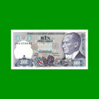 BILLETE DE TURQUIA 1.000 LIRAS, PICK 196, AÑO L. 1970 (1986), ESTADO SIN CIRCULAR.-