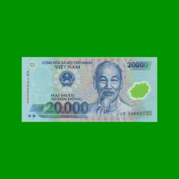 BILLETE DE VIETNAM 20.000 DONG, POLYMERO, PICK 120f, AÑO 2014, ESTADO SIN CIRCULAR.-