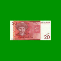 BILLETE DE KYRGISTAN 20 SOM, PICK 24, AÑO 2009, ESTADO SIN CIRCULAR.-