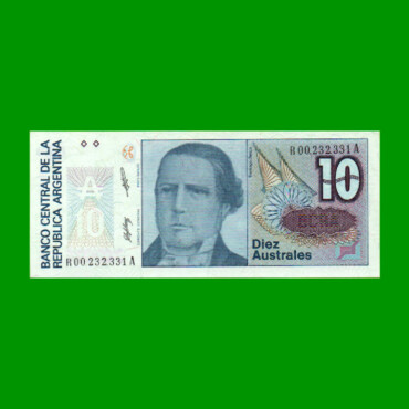 REPOSICION BILLETE DE 10 AUSTRALES, BOT 2826, ESTADO SIN CIRCULAR.-
