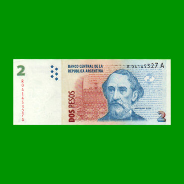 REPOSICION BILLETE CONVERTIBLE SEGUNDO DISEÑO $ 2,00, BOT 3244 , ESTADO EXCELENTE+ .-