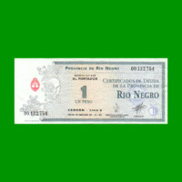 BONO DE RIO NEGRO $ 1,00, EC 375, AÑO 1995, ESTADO EXCELENTE- .-