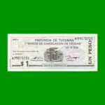 BONO REPOSICION DE TUCUMAN $ 1,00, EC 432R, ESTADO MUY BUENO+ .-