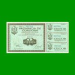 BONO DE CORDOBA $ 5,00, EC 260, AÑO 1995, SERIE A, ESTADO SIN CIRCULAR.-