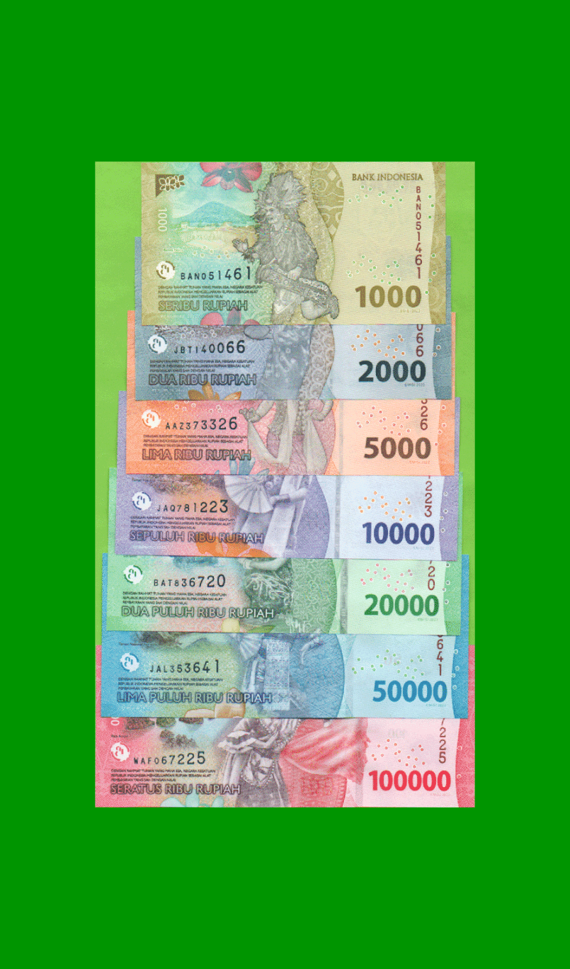 SERIE COMPLETA DE (7) BILLETES DE INDONESIA, PICK NEW, AÑO 2022, ESTADO SIN CIRCULAR.- - Imagen 2