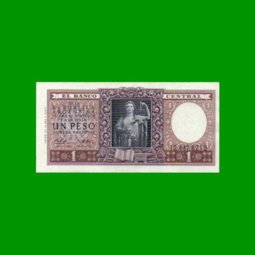 MONEDA NACIONAL $ 1,00, BOT 1916, AÑO 1956, ESTADO EXCELENTE+ .-