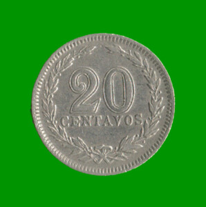 MONEDA DE ARGENTINA, M$N 2DA CIRCULACION, 0,20 CTVOS, AÑO 1927, ESTADO USADA.-