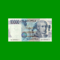 BILLETE DE ITALIA 10.000 LIRAS, PICK 112a, AÑO 1984, ESTADO MUY BUENO.-