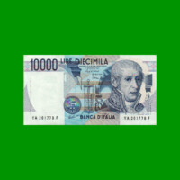 BILLETE DE ITALIA 10.000 LIRAS, PICK 112a, AÑO 1984, ESTADO EXCELENTE.-