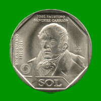 MONEDA DE PERU 1 SOL, AÑO 2022, CONMEMORATIVA, JOSE FAUSTINO SANCHEZ CARRIO, ESTADO NUEVA.-
