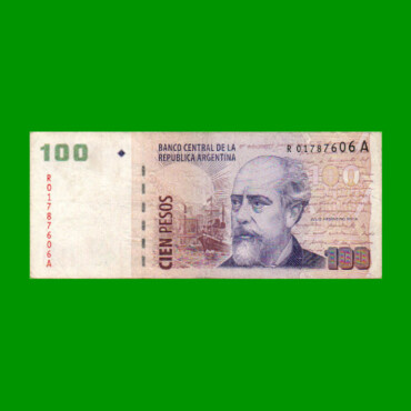 REPOSICION BILLETE CONVERTIBLE SEGUNDO DISEÑO $ 100,00, BOT 3727, ESTADO BUENO+ .-