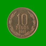 MONEDA DE CHILE 10 PESO , AÑO 2011 , ESTADO USADA.-