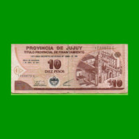 BONO DE JUJUY $ 10,00, EC 357, AÑO 1995, ESTADO BUENO .-