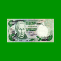 BILLETE DE COLOMBIA $ 200,00, PICK 429c, AÑO 1985, ESTADO EXCELENTE- .-