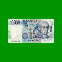 BILLETE DE ITALIA 10.000 LIRAS, PICK 112b, AÑO 1984, ESTADO MUY BUENO.-