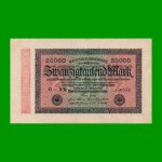 BILLETE DE ALEMANIA 20.000 MARCOS, PICK 85b, AÑO 1923, ESTADO EXCELENTE.-