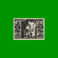 BILLETE DE ALEMANIA NOTGELD CIUDAD DE PADERBORN 2 MARCOS, M. M. 1043.4, ESTADO SIN CIRCULAR.-
